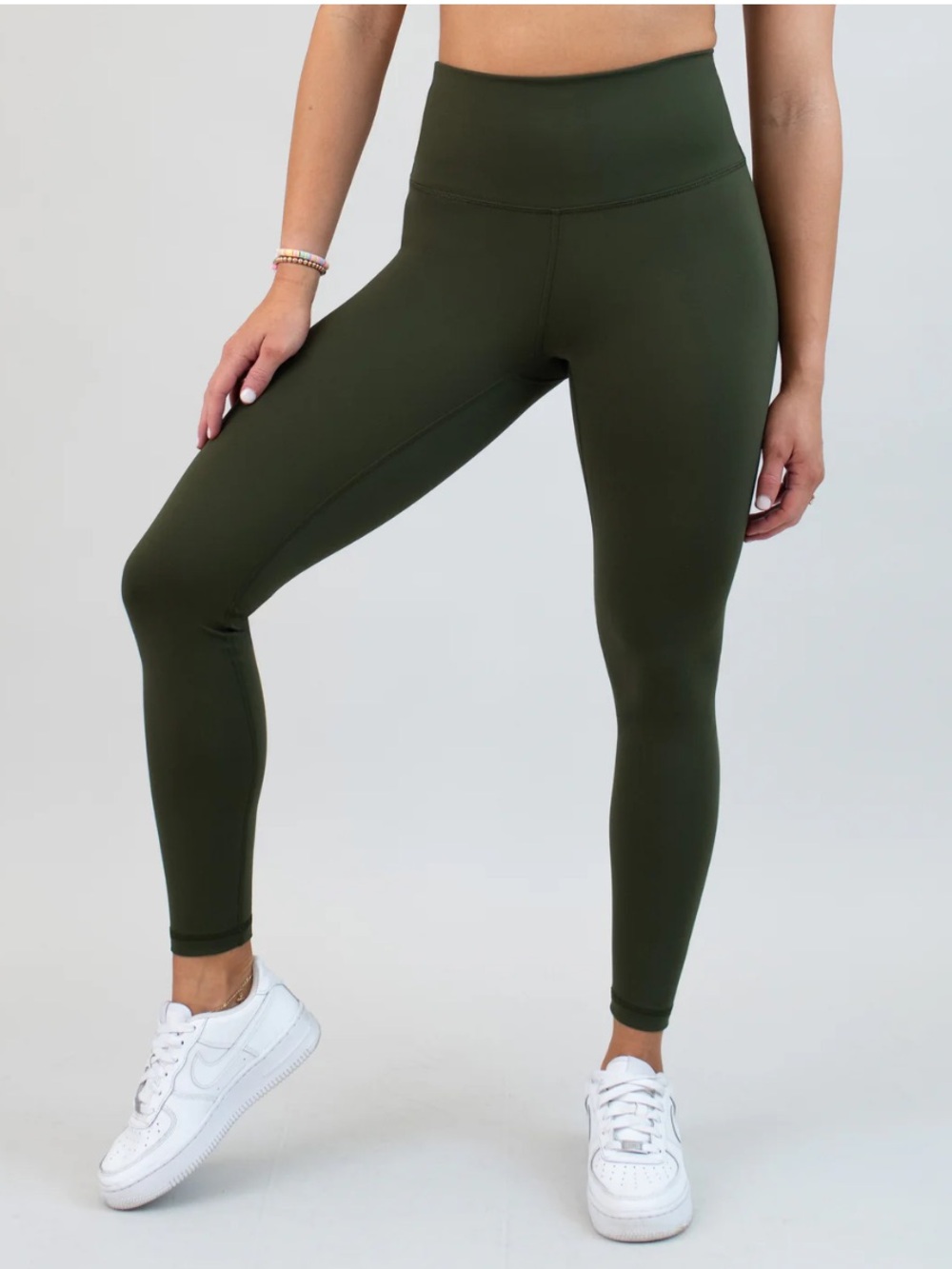 FLEO Olive High Rise Workout Leggings Womens Sz S Activewear